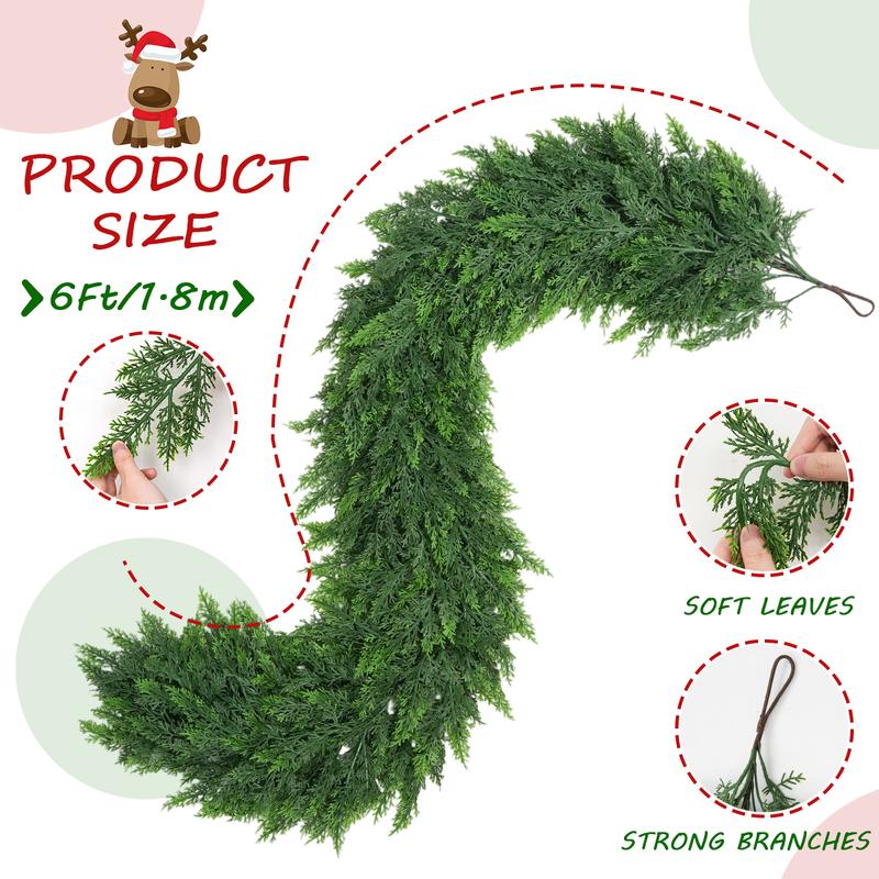 6 Ft Artificial Cedar Garland